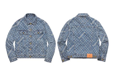 supreme lv denim jacket replica|louis vuitton supreme camo jacket.